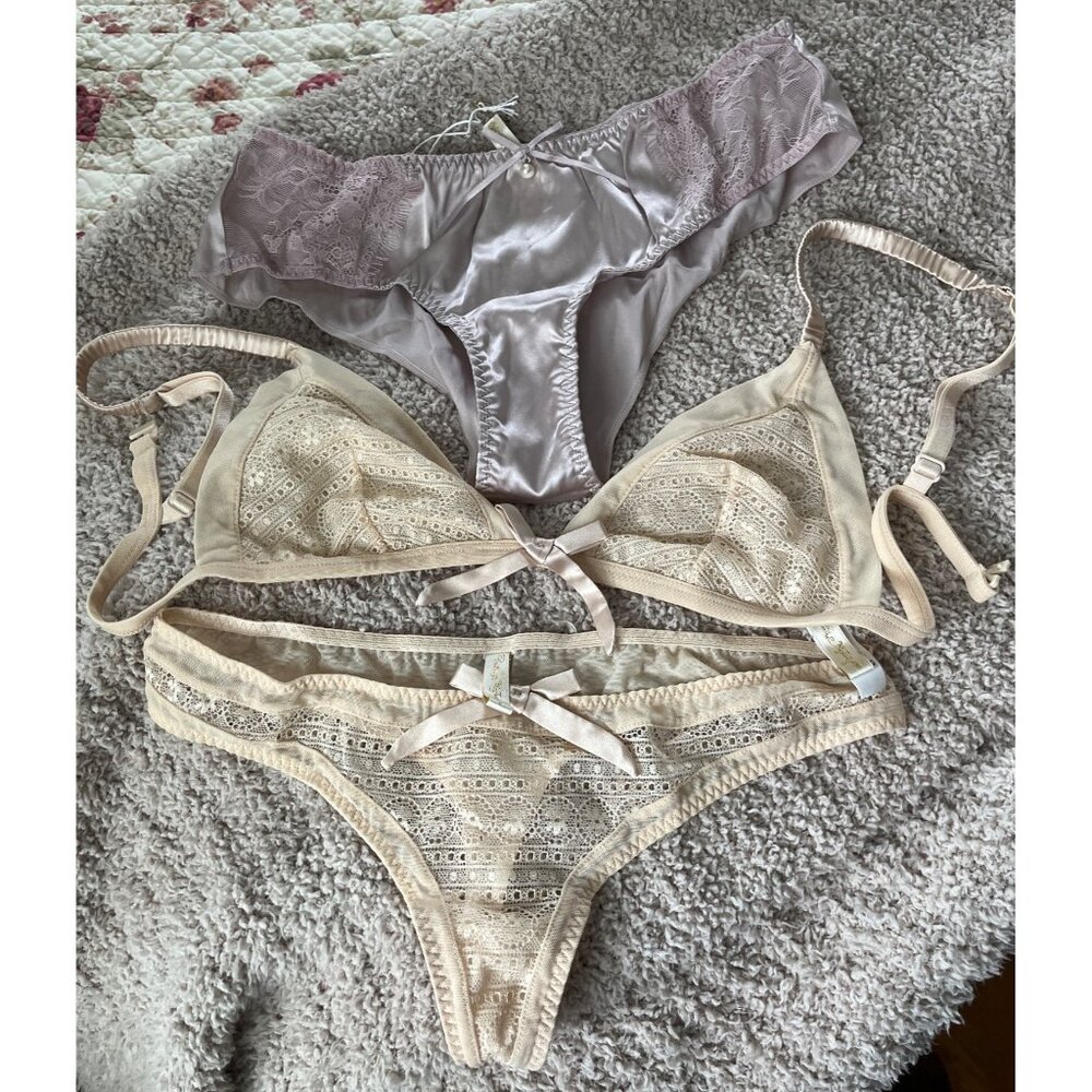 Philippe Matignon Sleepwear Intimates Lot 3 Silk Nylon NWT Lace Coquette Women S - Picture 4 of 9